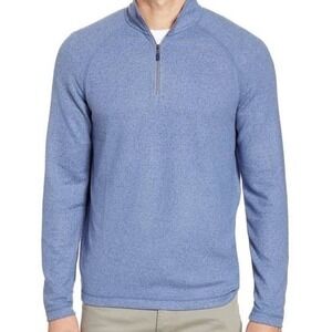 Johnnie-O Men's Stark Quarter Zip Pullover Sweater Fleece Lakeside Blue Golf M